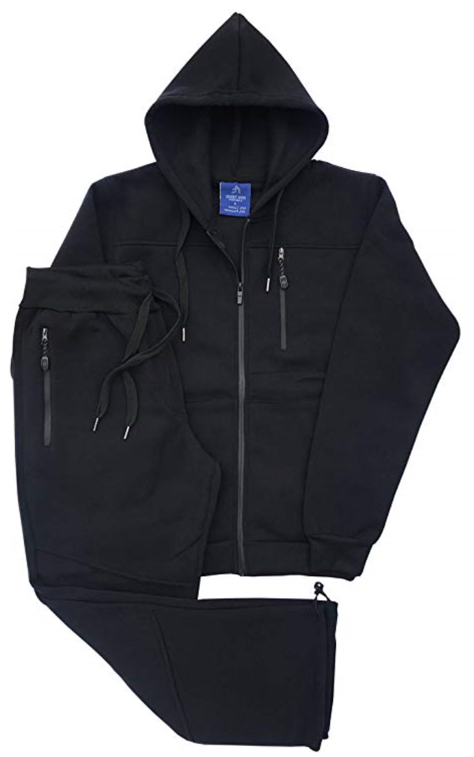 Men’s 2-Piece Sweatsuit Fleece Jogging Suit Warm Outfit