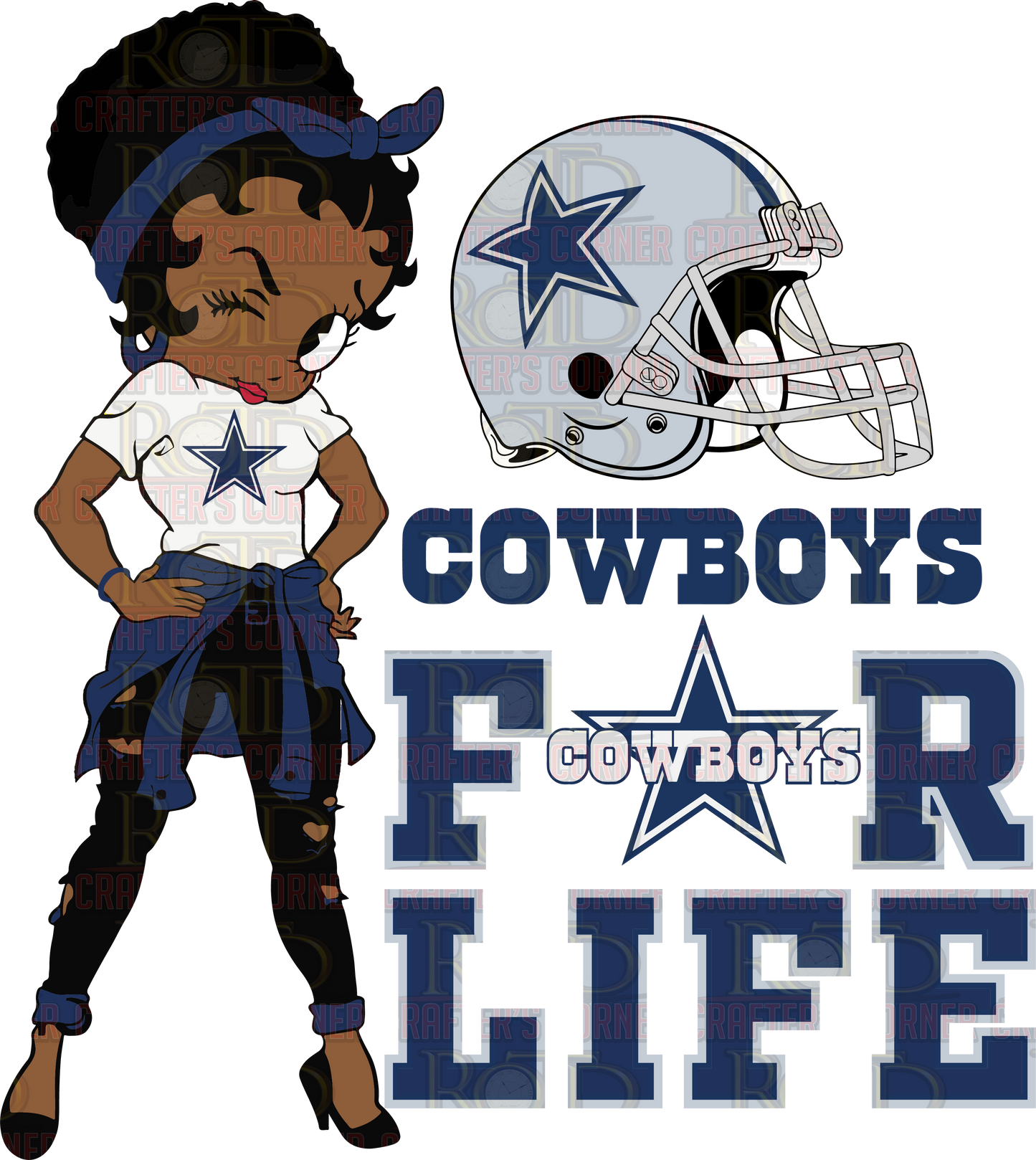 Dallas Cowboys for Life DTF Print