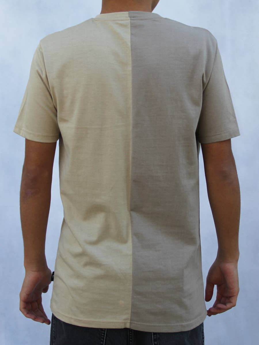 W2493-0936EMB EMBOSSED NYC SPLIT PANNEL CREW NECK TEE