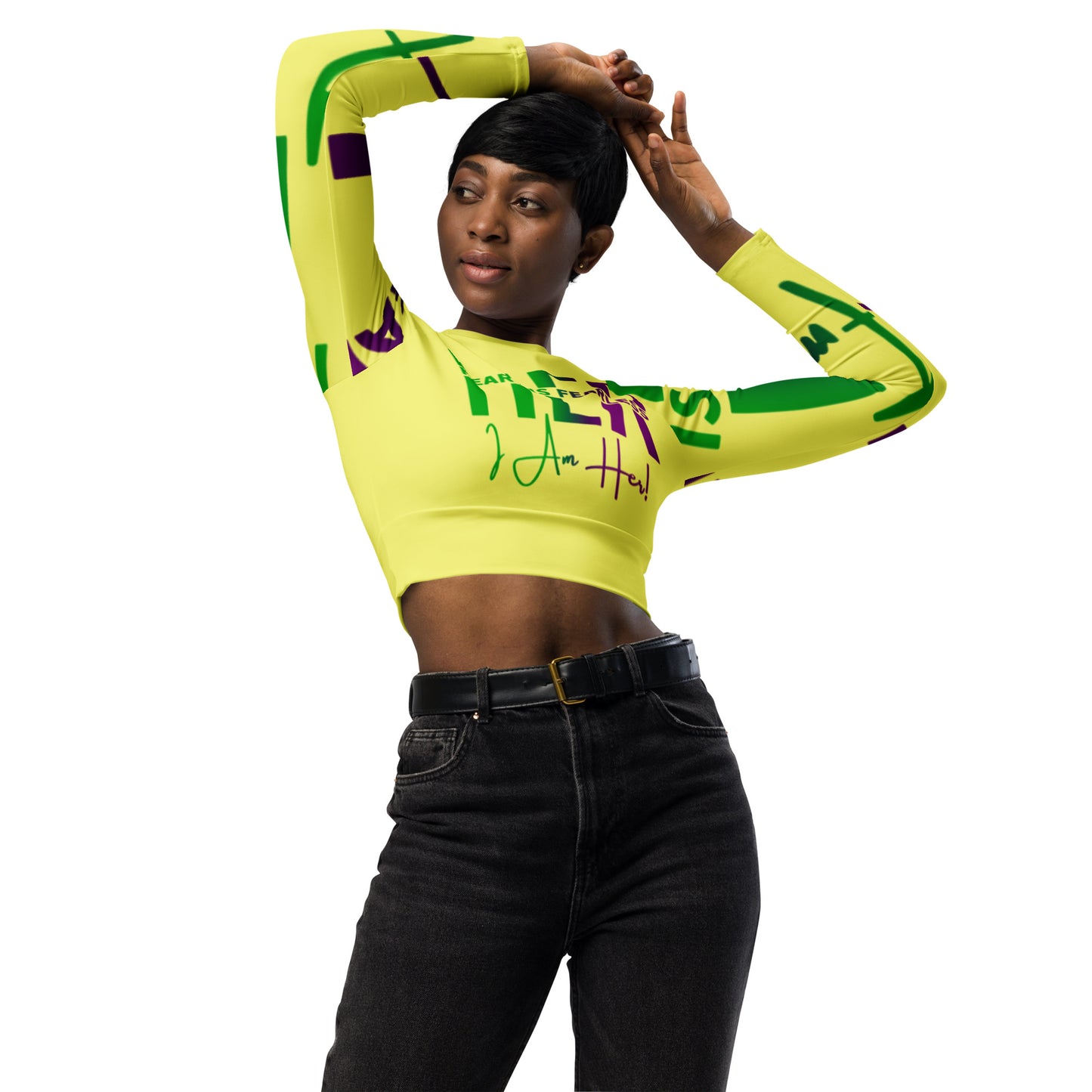 Women's Designer long-sleeve crop top