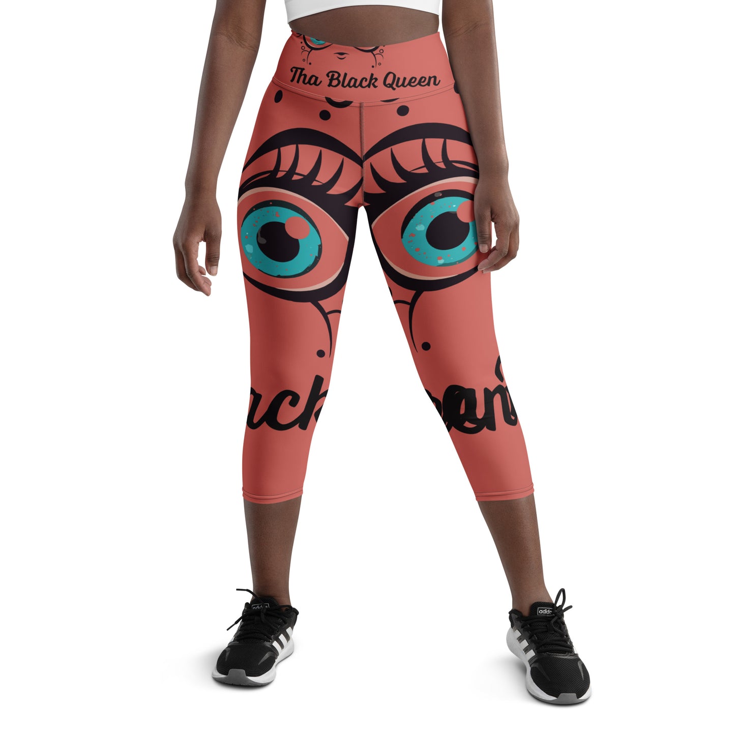 Black Queen Yoga Capri Leggings