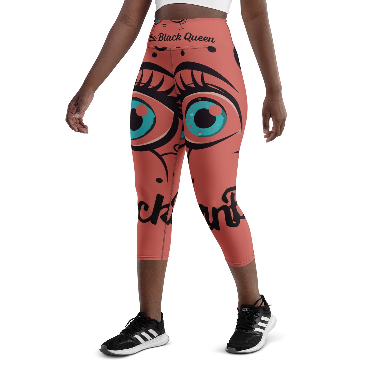 Black Queen Yoga Capri Leggings
