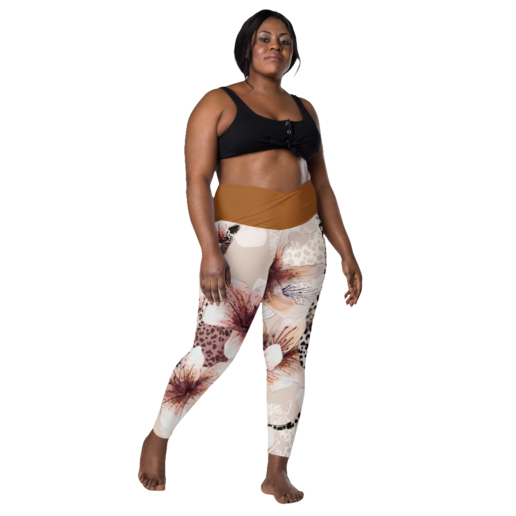 28 Gram Crop Top snd Crossover Leggings with pockets