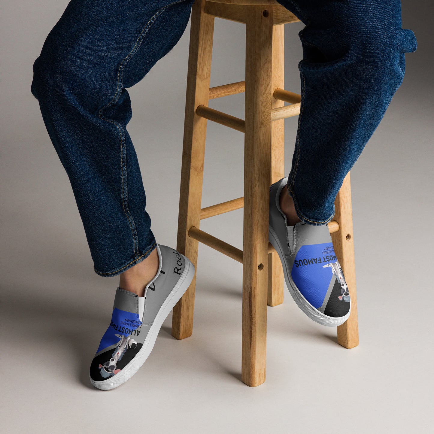Almo$t Famou$ Men’s Designer slip-on canvas shoes
