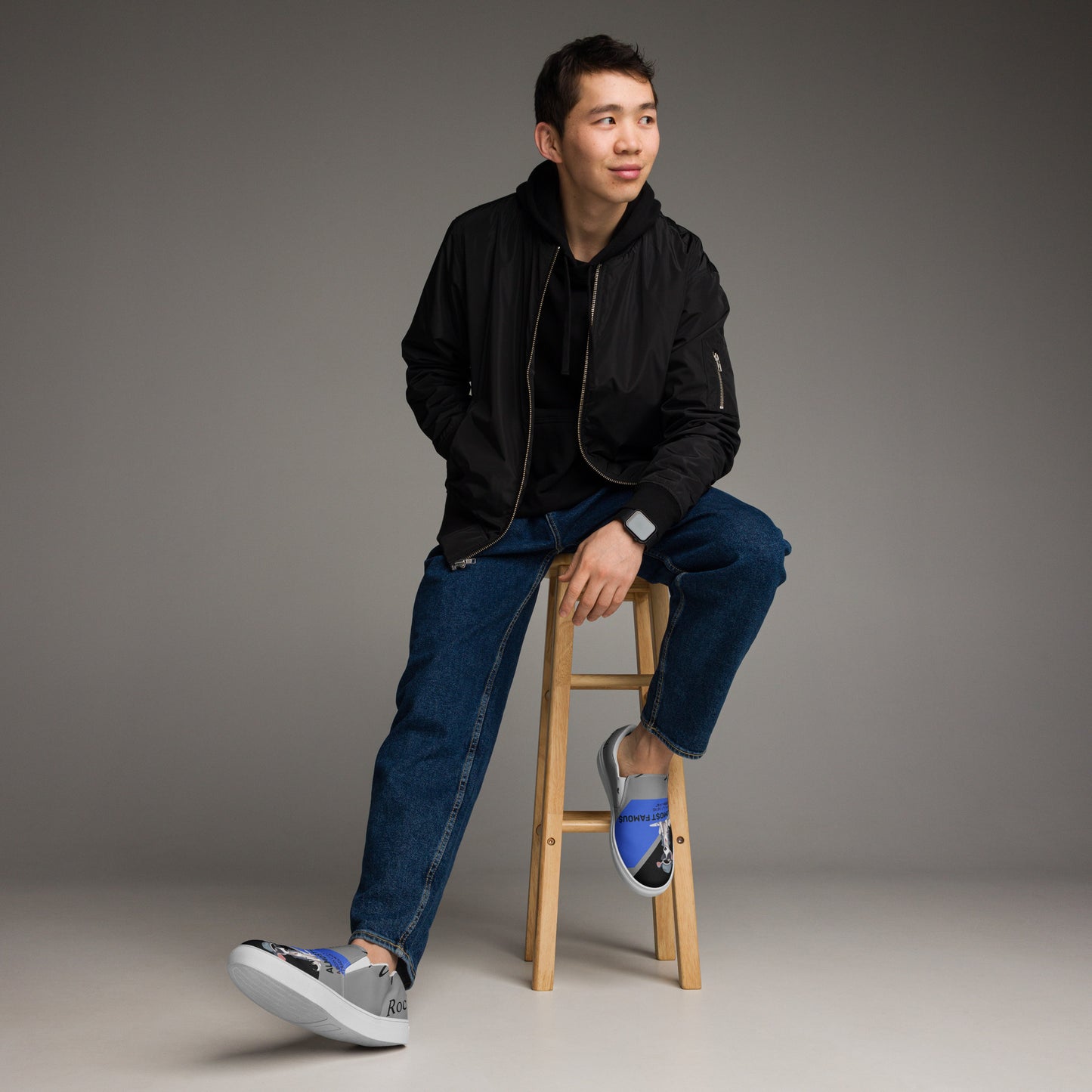 Almo$t Famou$ Men’s Designer slip-on canvas shoes
