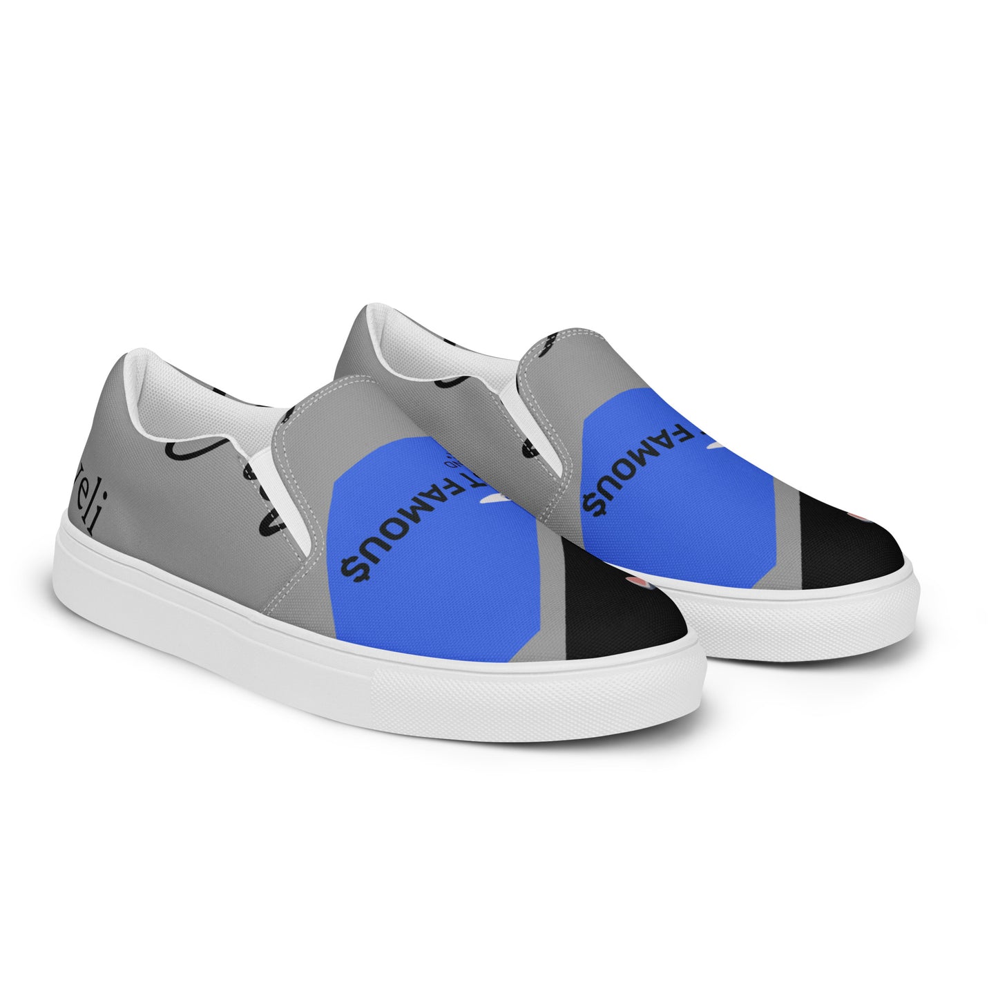 Almo$t Famou$ Men’s Designer slip-on canvas shoes