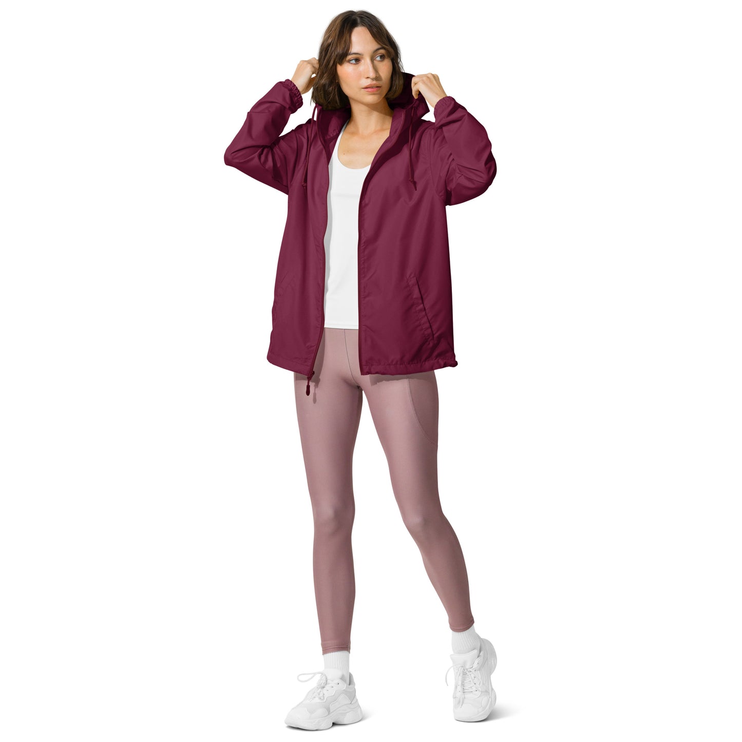 Women's lightweight zip up windbreaker
