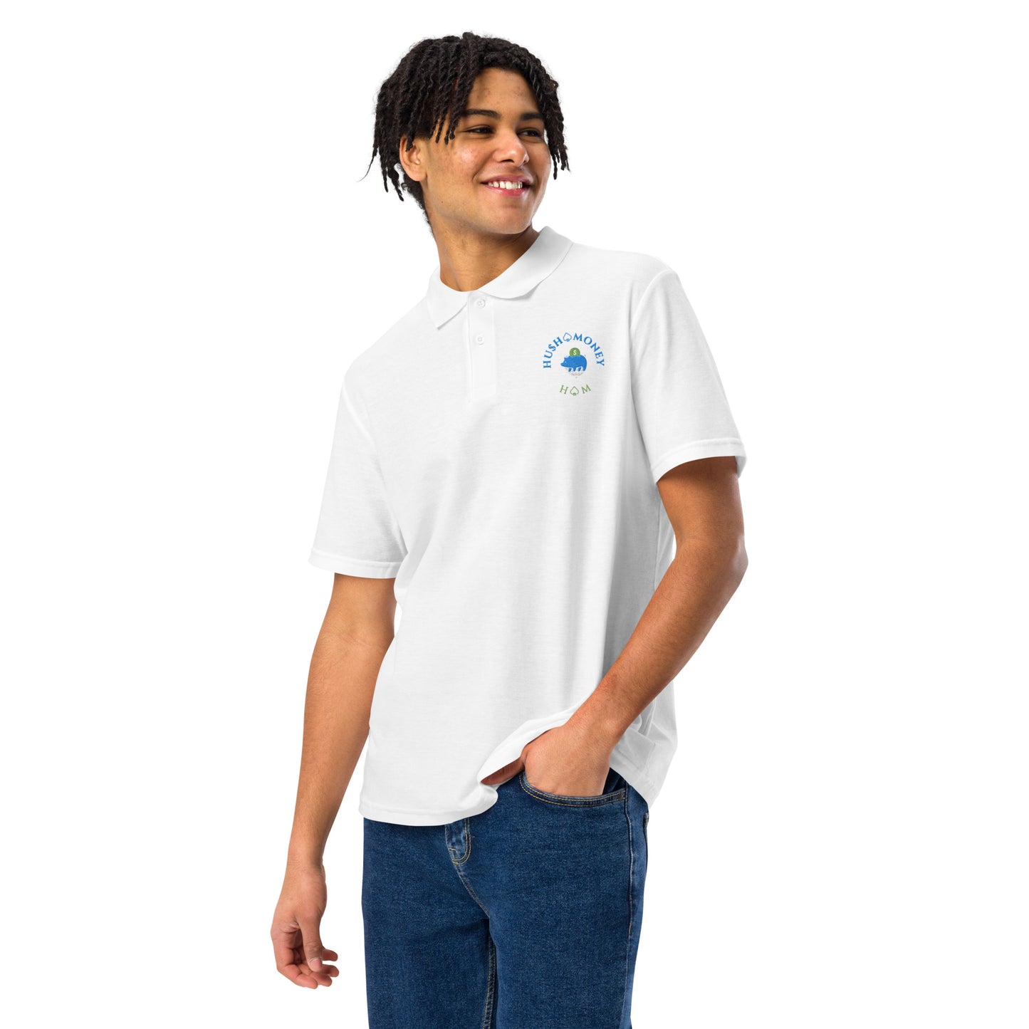 HU$H MONEY Unisex pique polo shirt