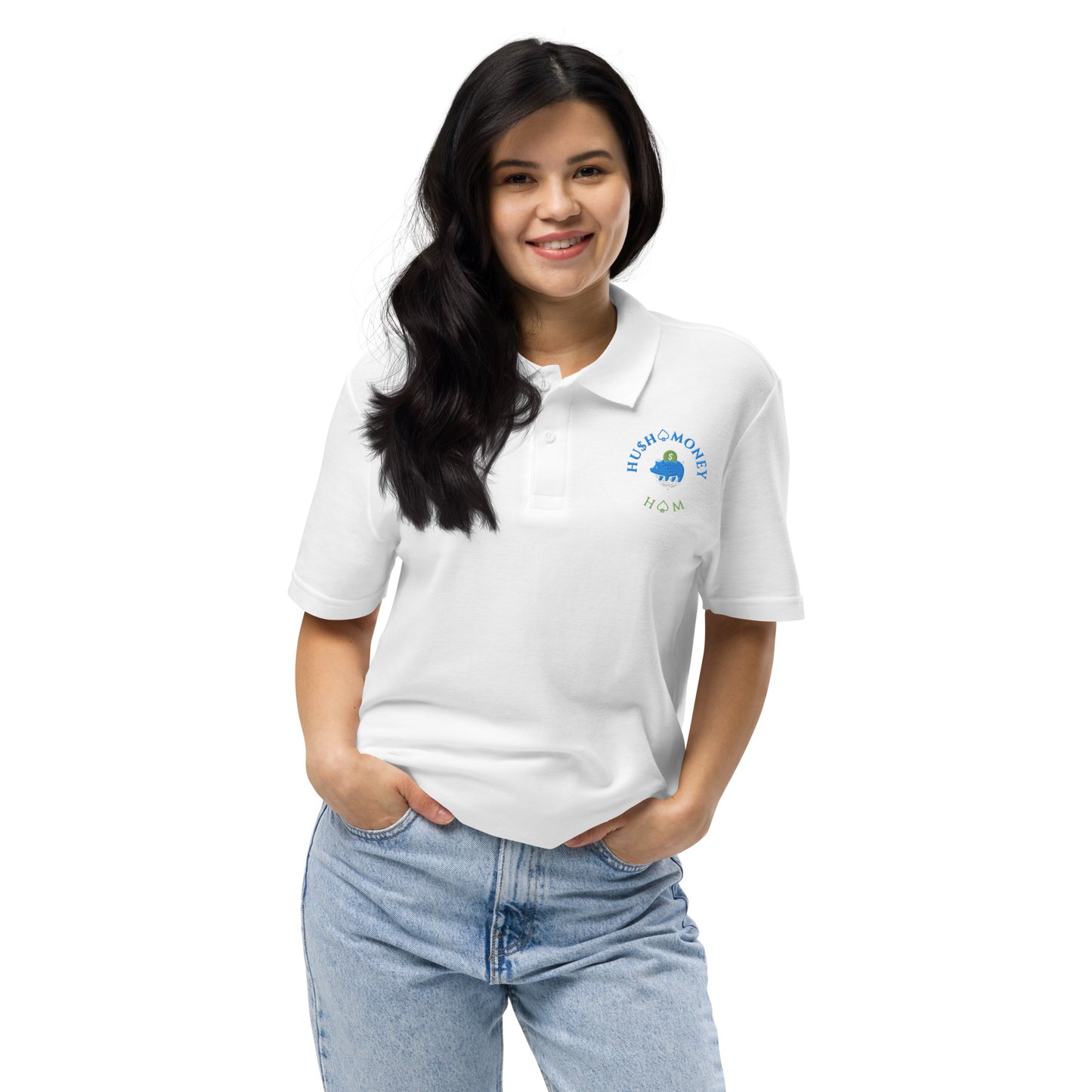 HU$H MONEY Unisex pique polo shirt