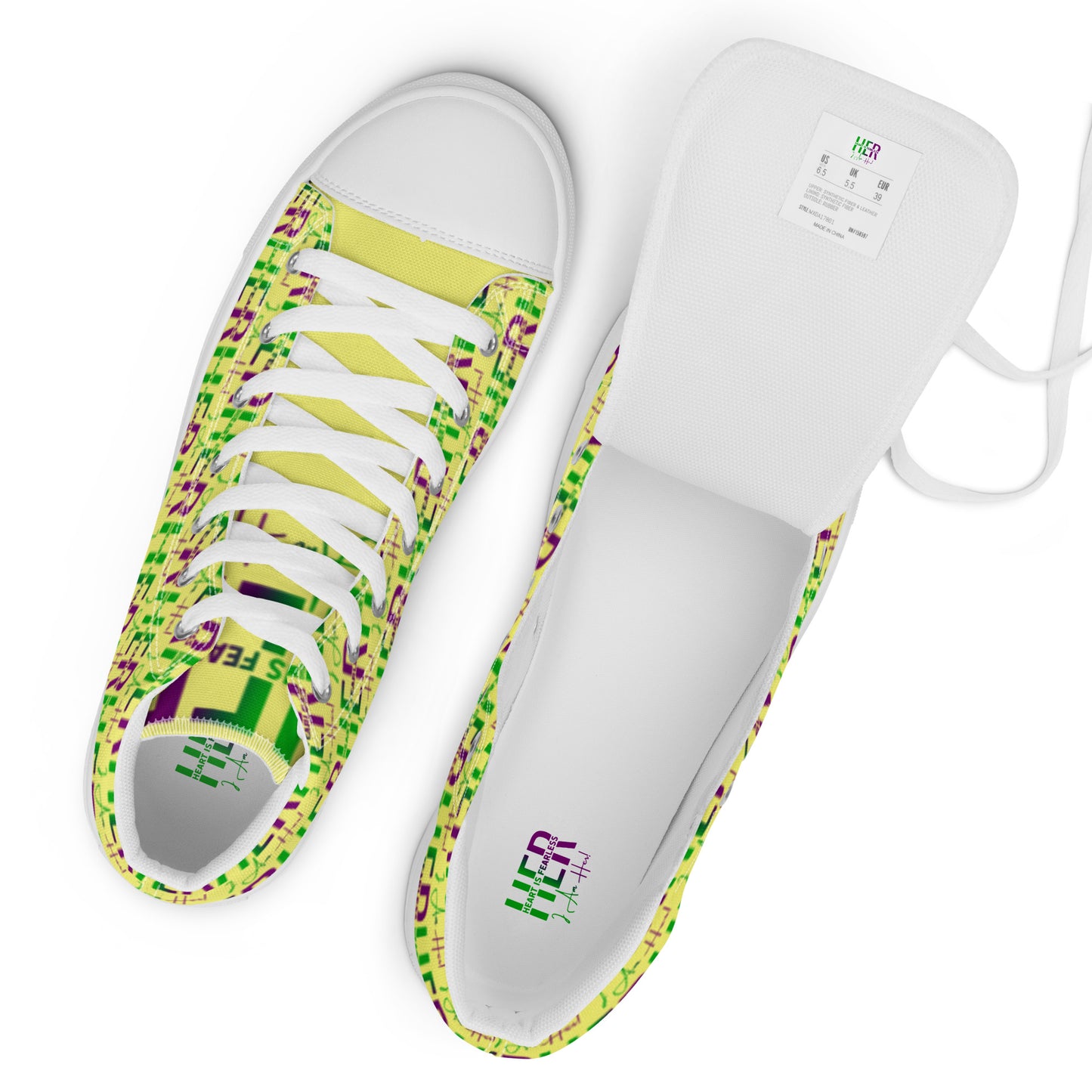 Women’s Designer high top canvas shoes