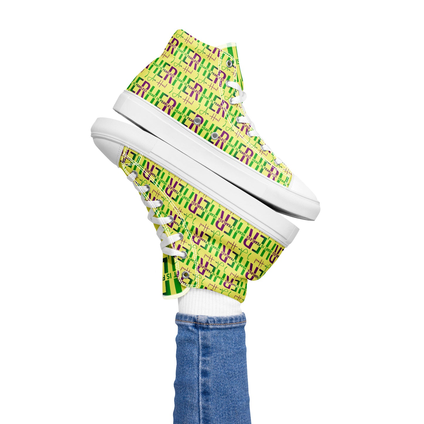 Women’s Designer high top canvas shoes