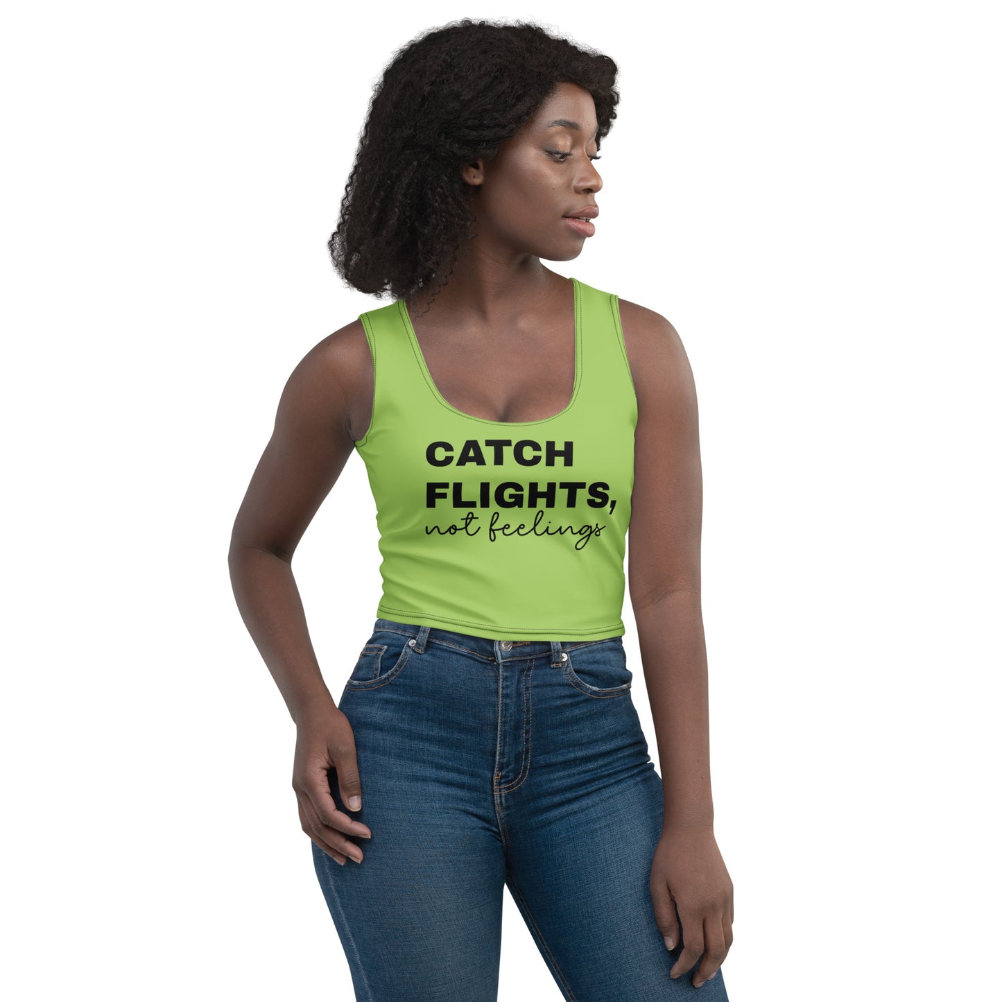 Rocko52 Catch Height Not Feelings Logo (Crop Top)