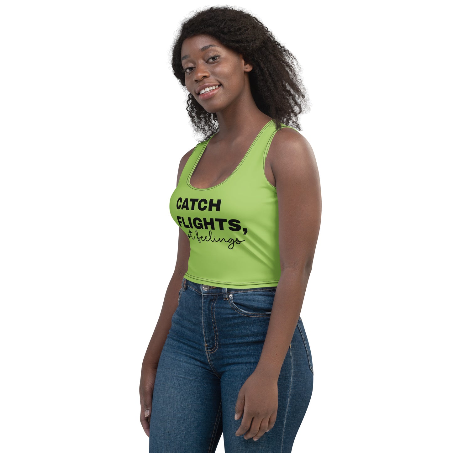 Rocko52 Catch Height Not Feelings Logo (Crop Top)