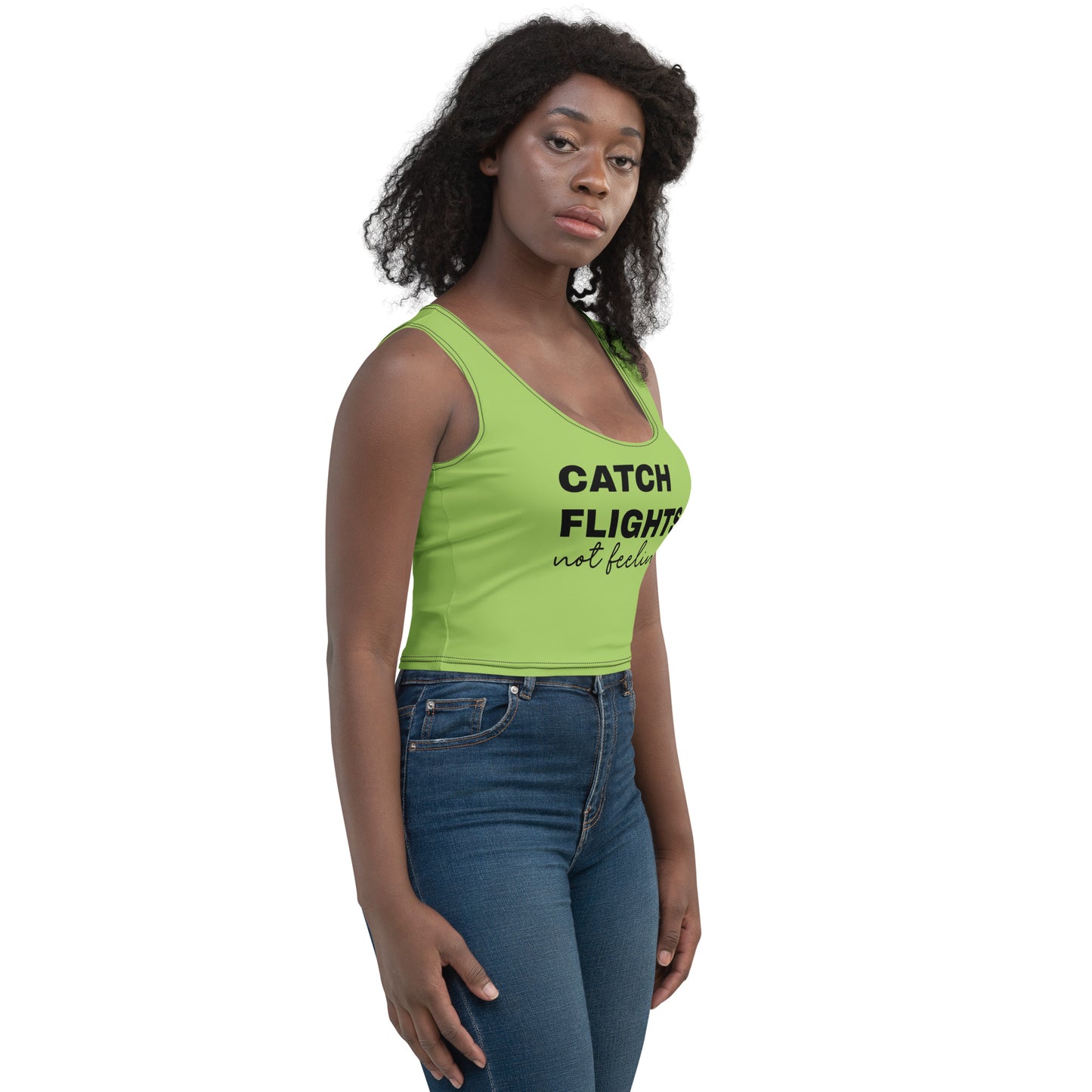 Rocko52 Catch Height Not Feelings Logo (Crop Top)