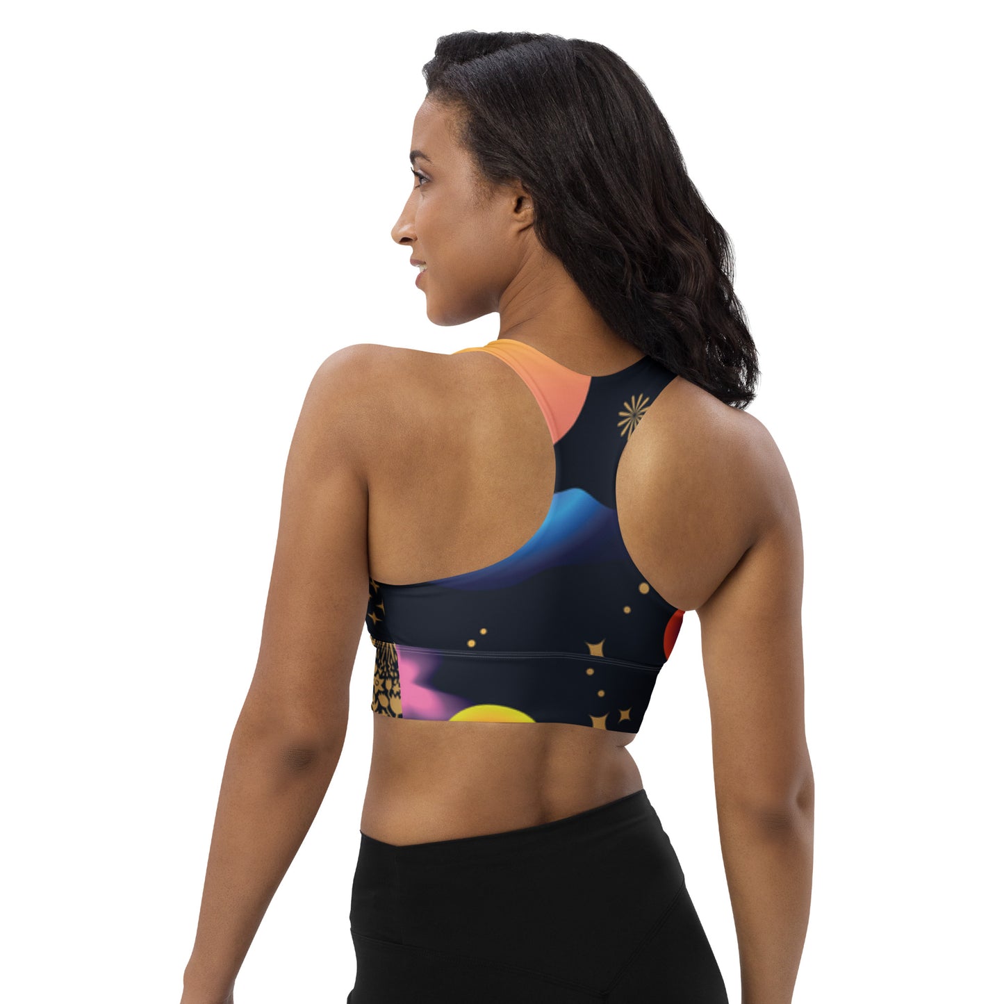 Black Billionaire women Longline sports bra