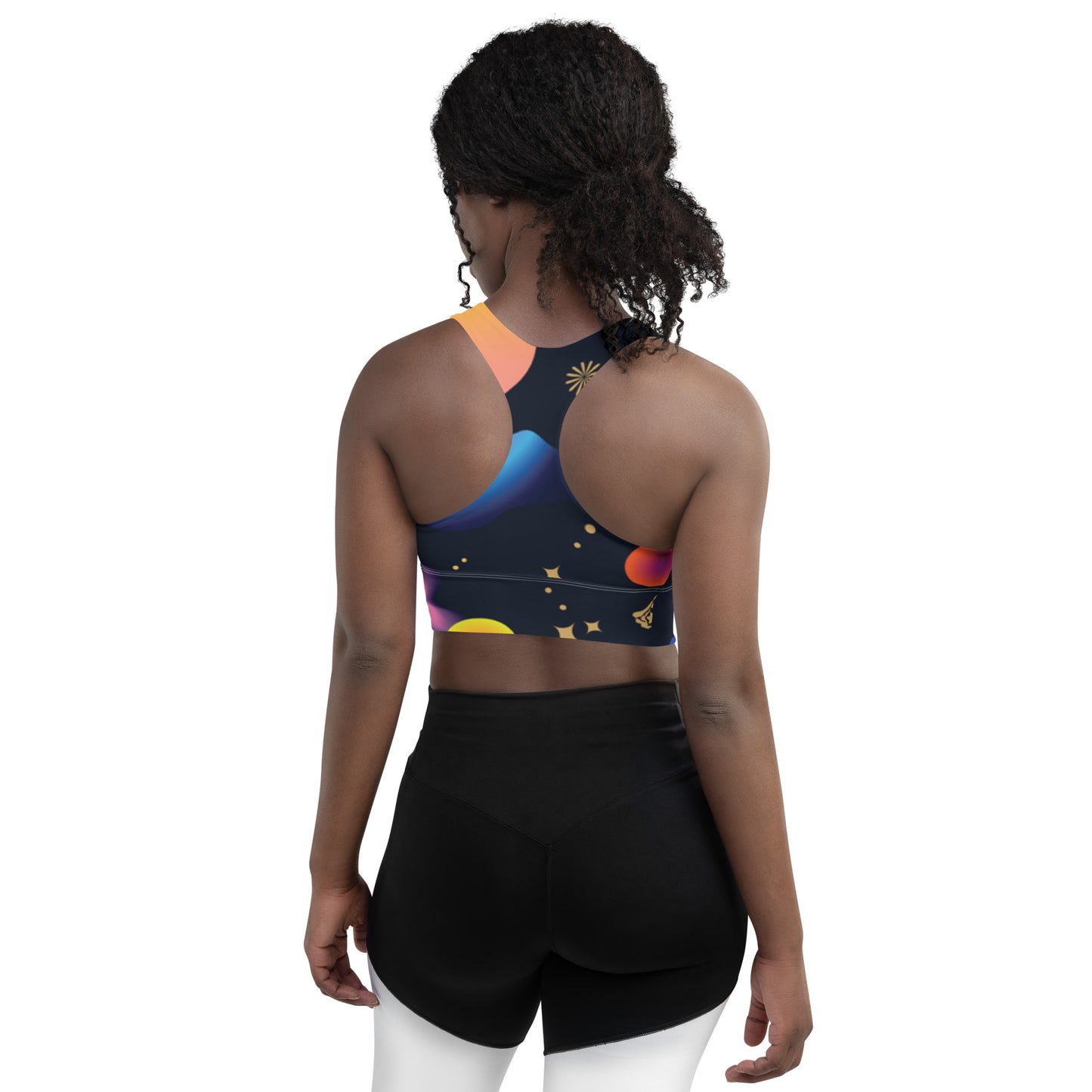 Black Billionaire women Longline sports bra