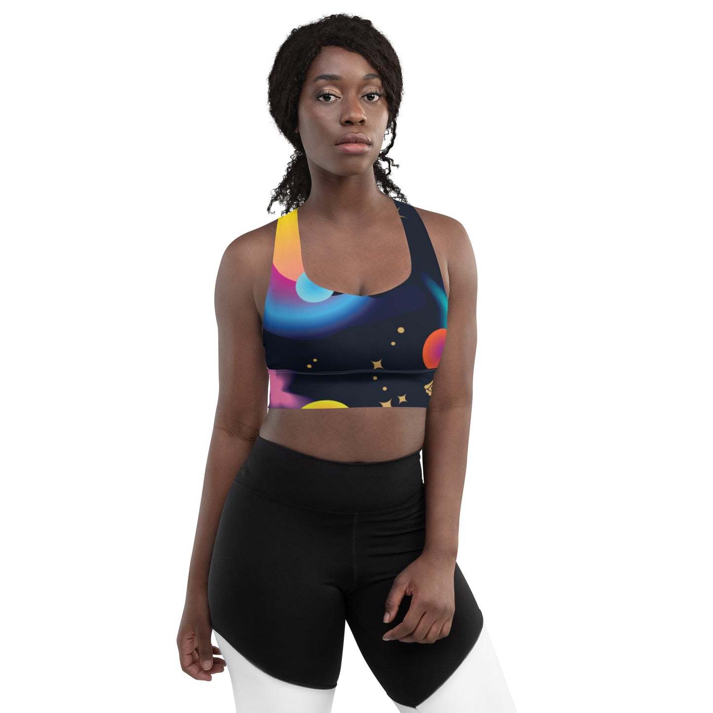 Black Billionaire women Longline sports bra