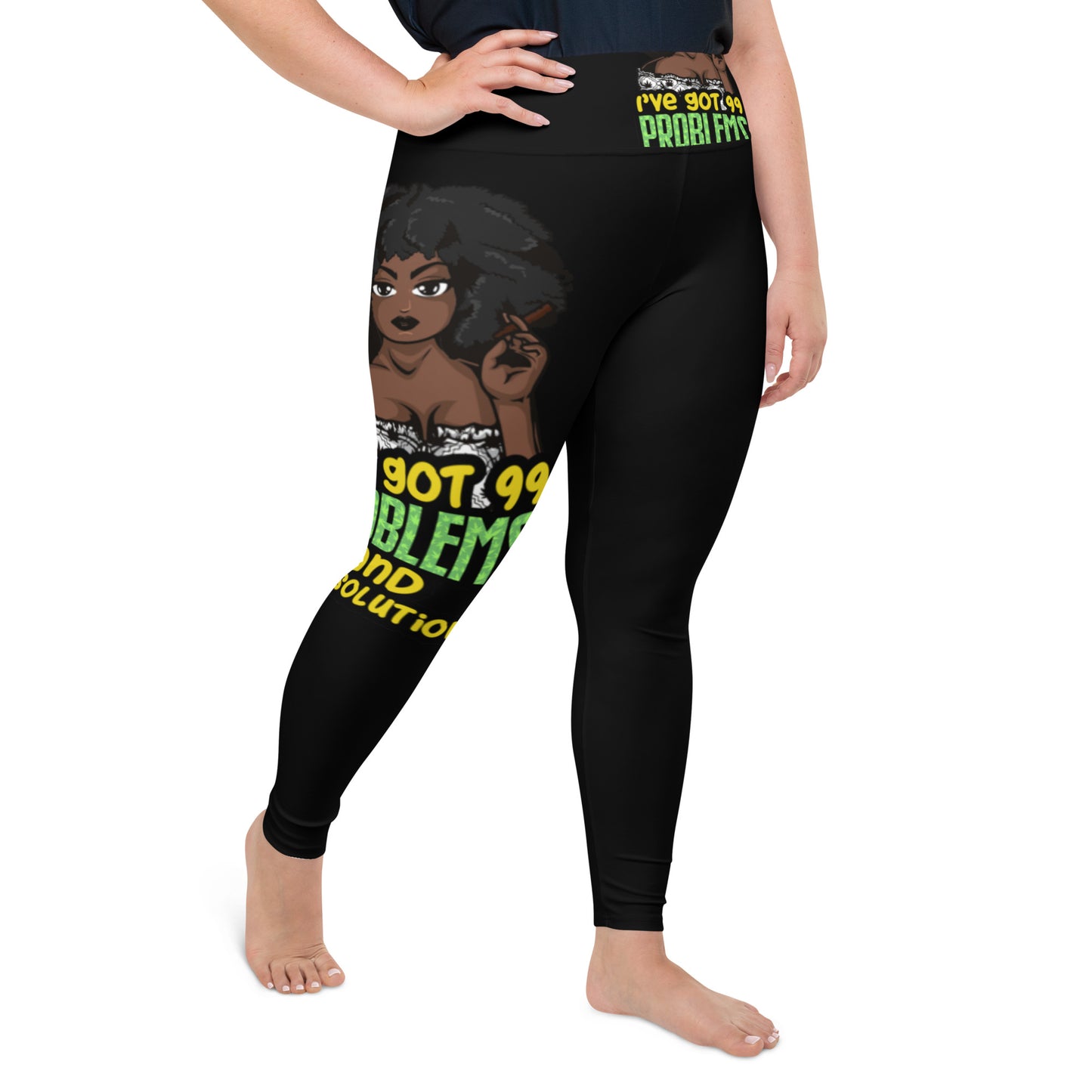 99Problems All-Over Print Plus Size Leggings
