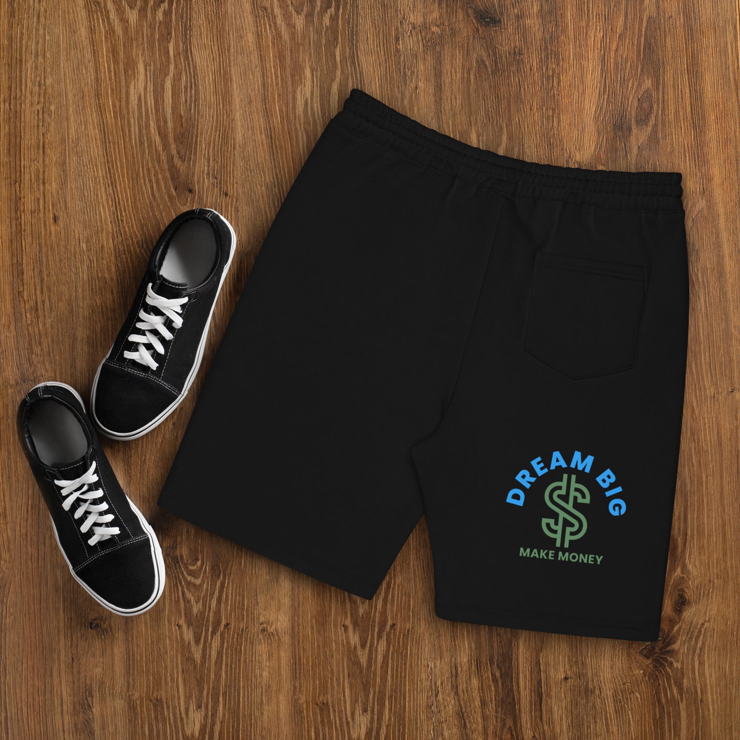 Dream Big Make Money (Men's fleece shorts)