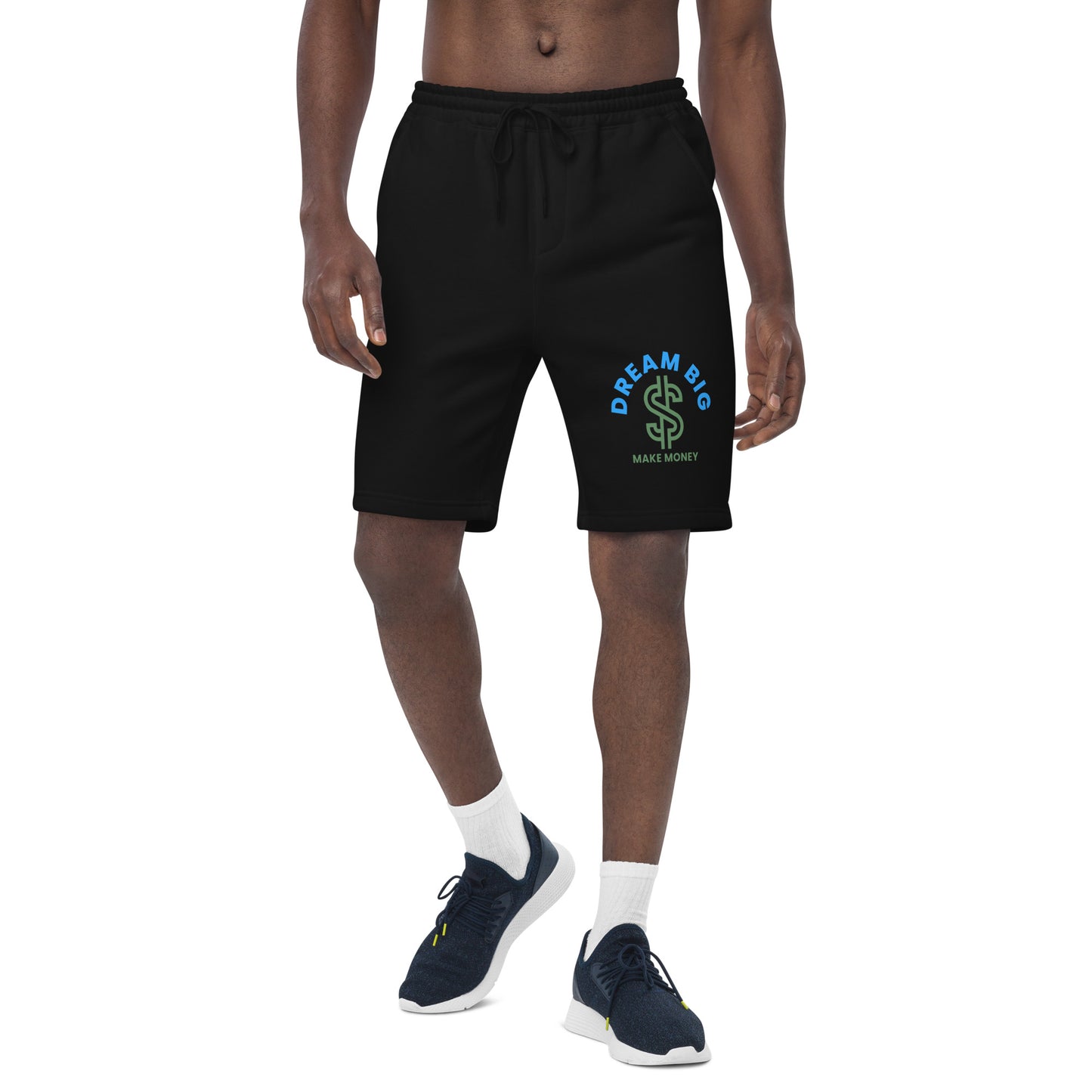 Dream Big Make Money (Men's fleece shorts)