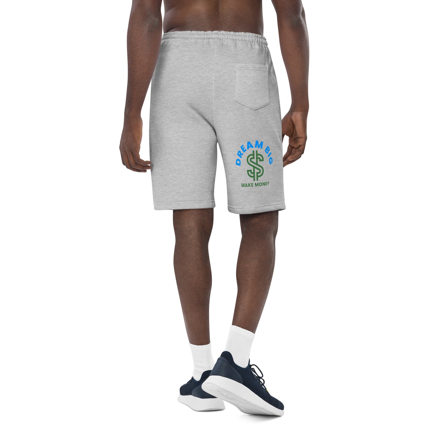 Dream Big Make Money (Men's fleece shorts)