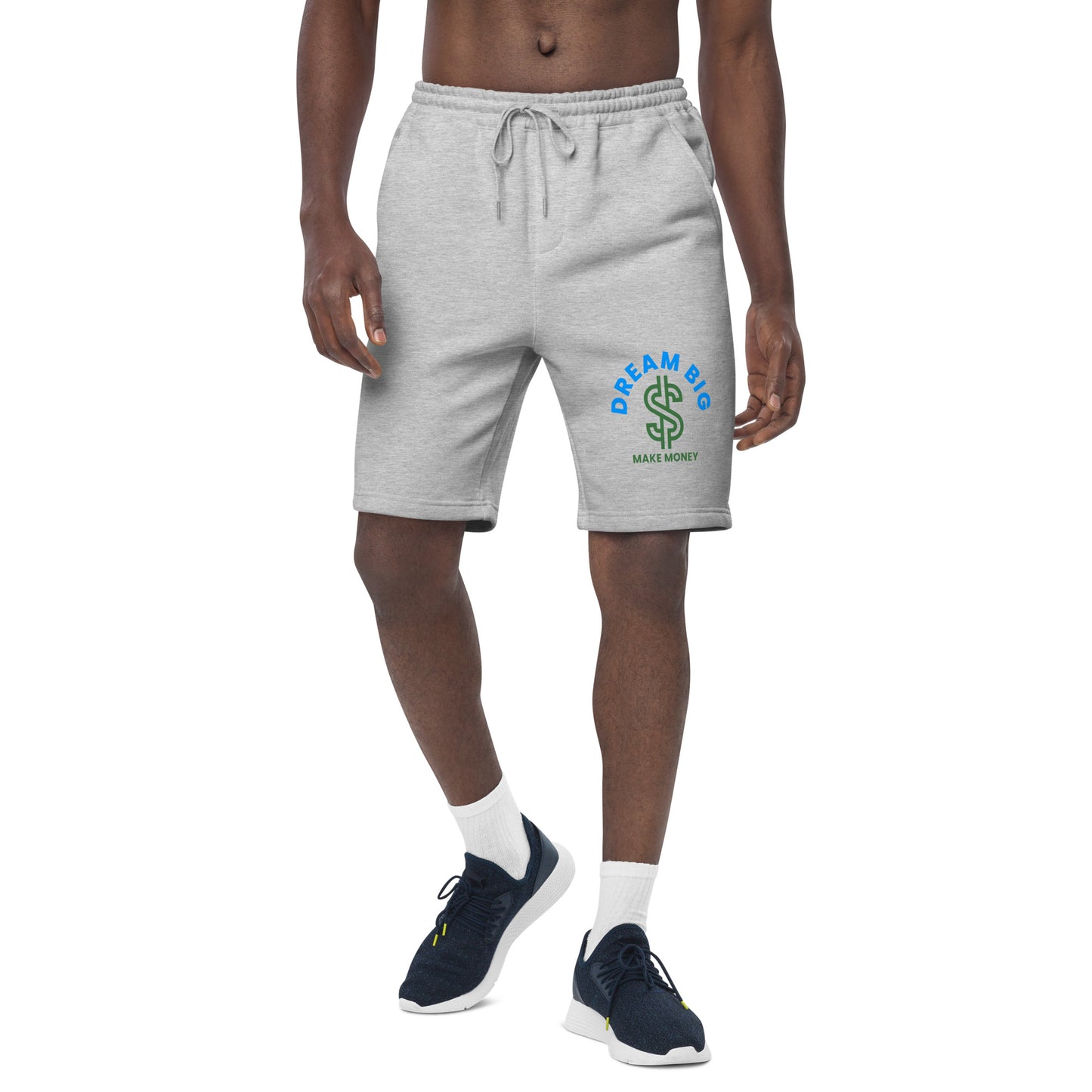 Dream Big Make Money (Men's fleece shorts)