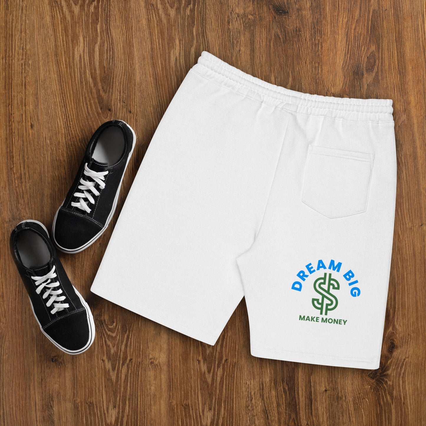 Dream Big Make Money (Men's fleece shorts)