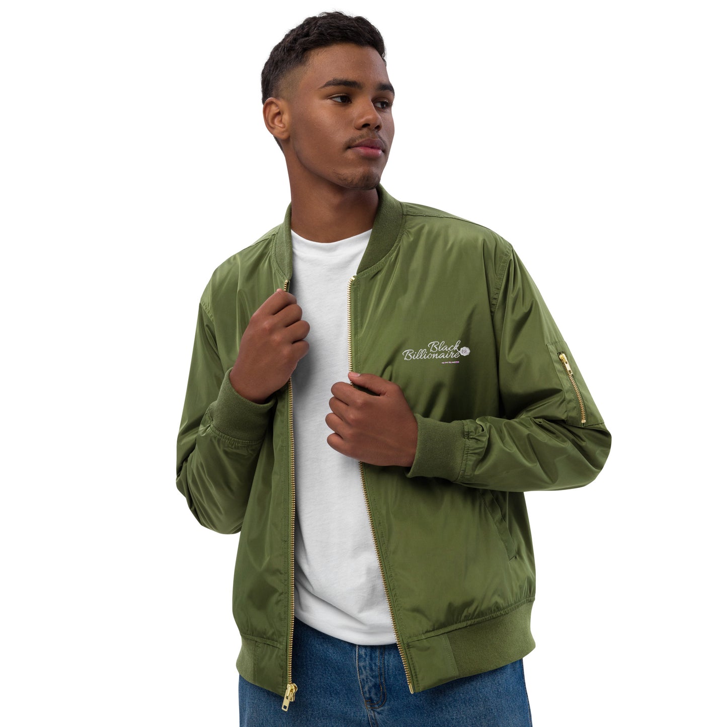 Black Billionaire (Premium recycled bomber jacket)