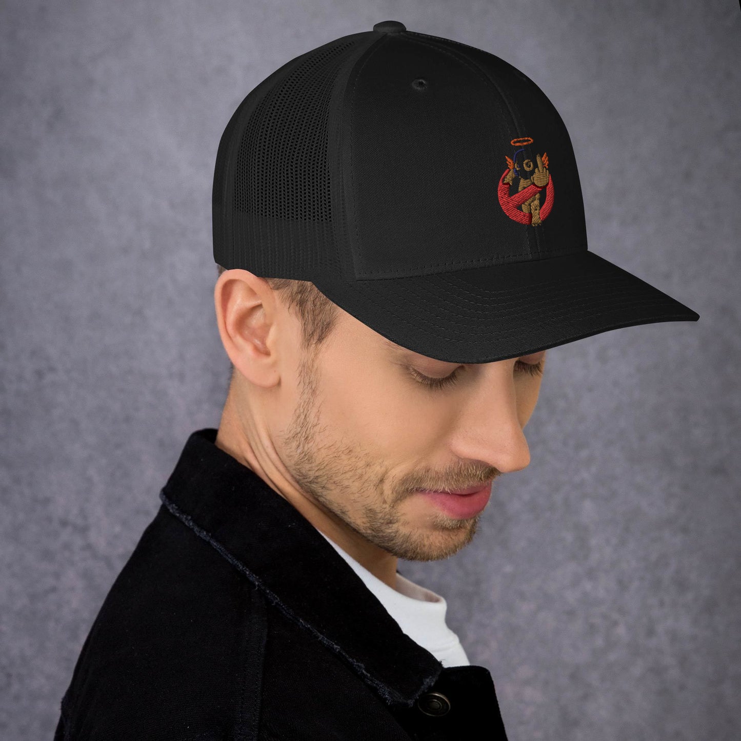Embroidered Logo Trucker Cap