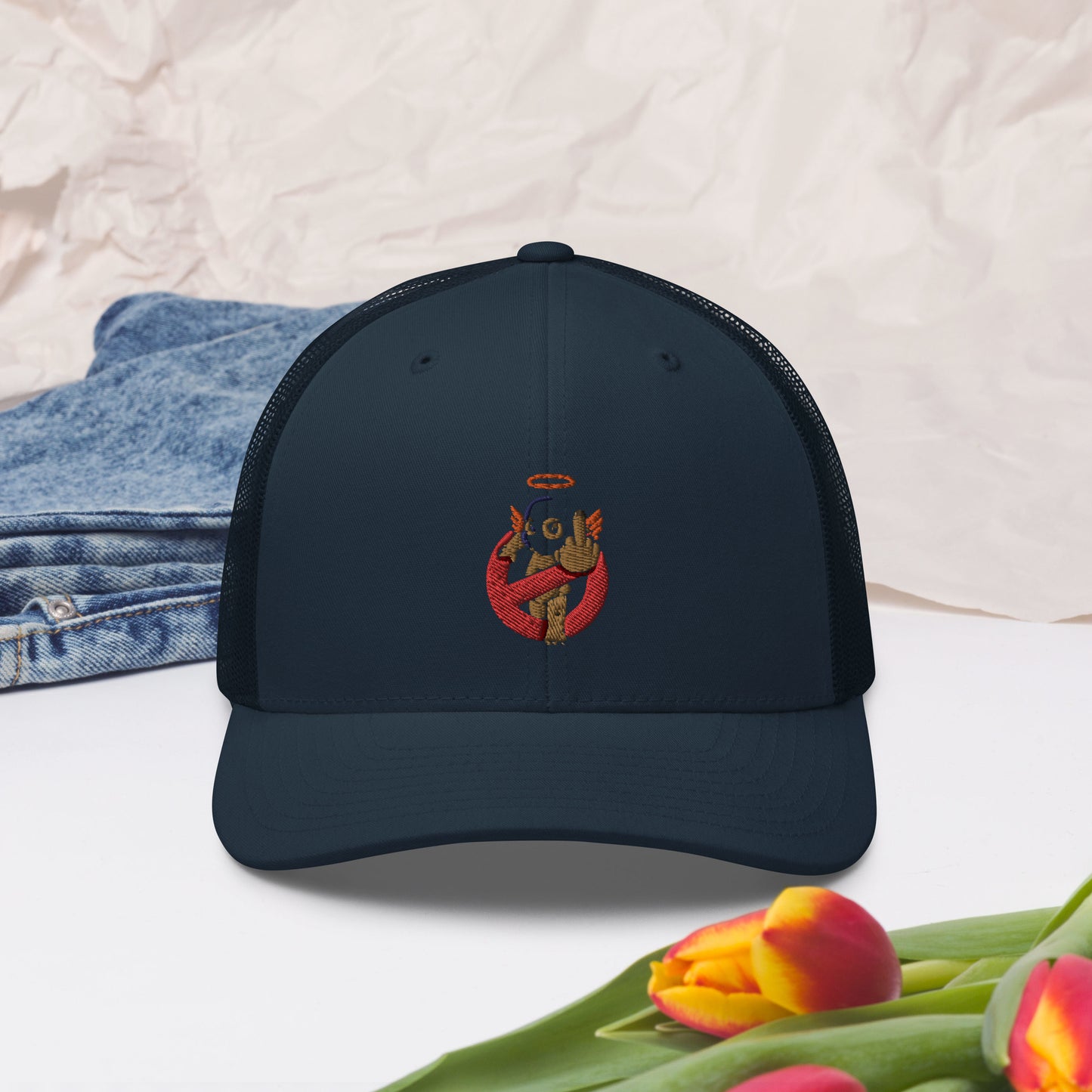 Embroidered Logo Trucker Cap