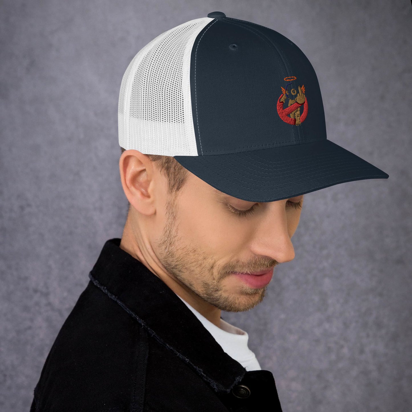 Embroidered Logo Trucker Cap