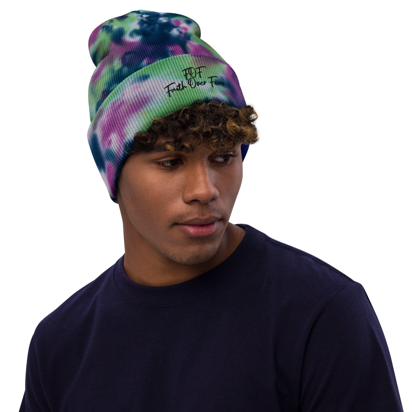 Faith Over Fear (Tie-dye beanie)