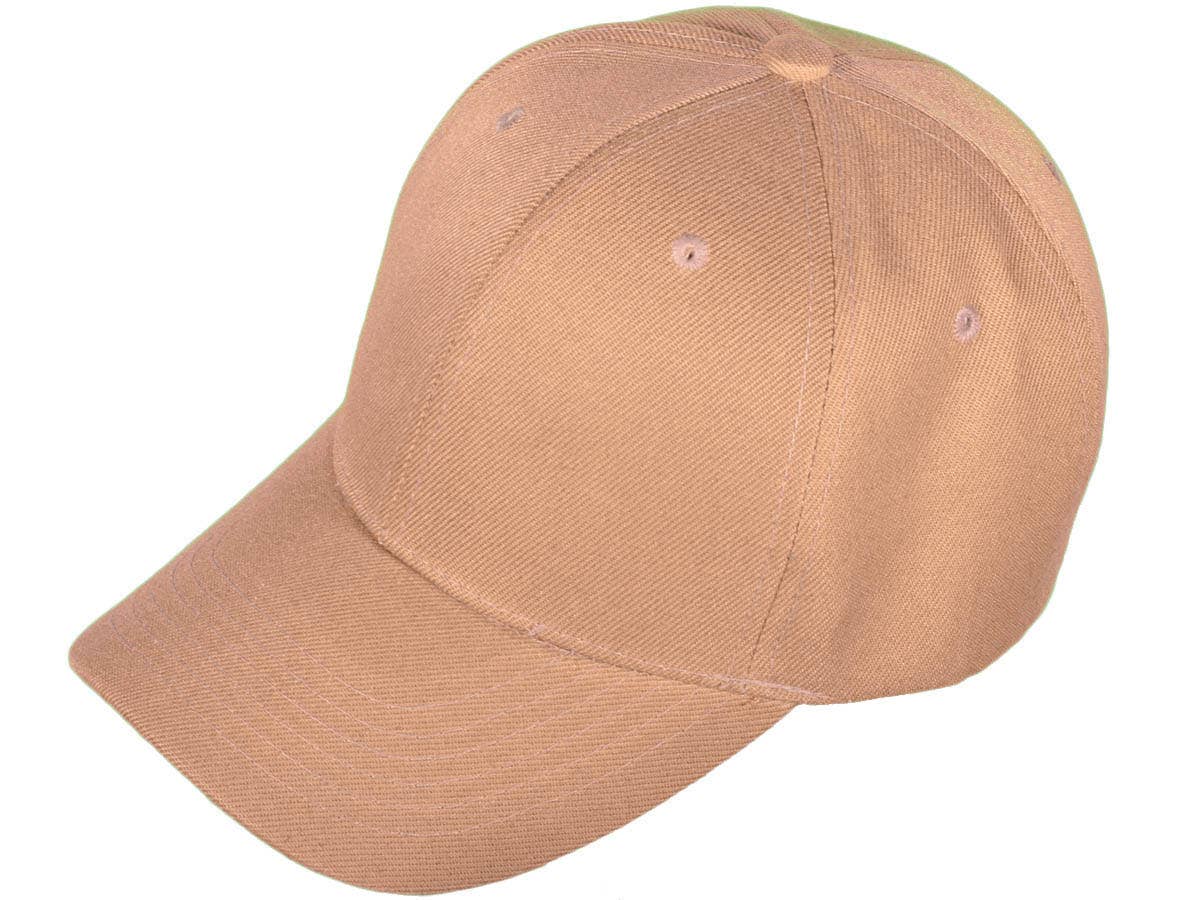 Blank Baseball Hats - BK Caps Structured 6 Panel Mid Profile