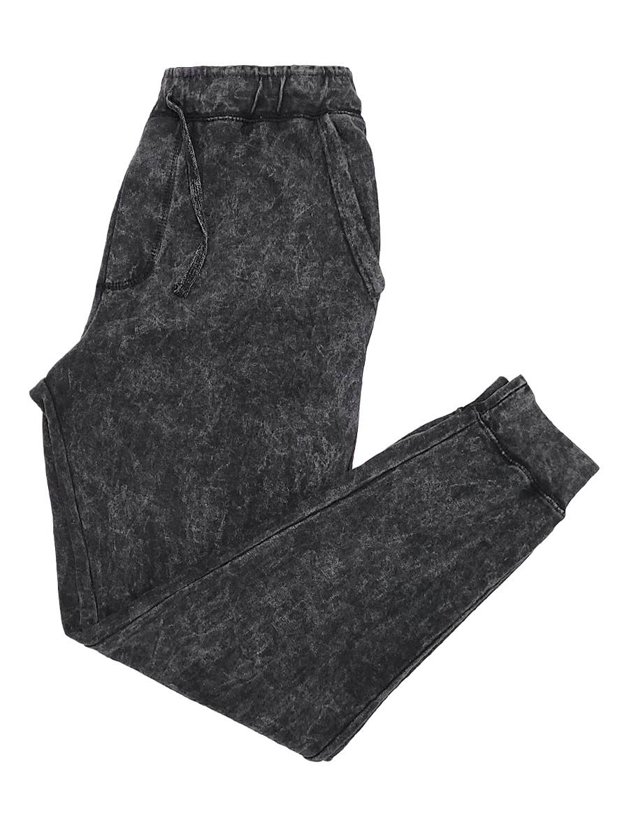 W8083-T007 YM ICE WASH FLEECE "ROY" JOGGER