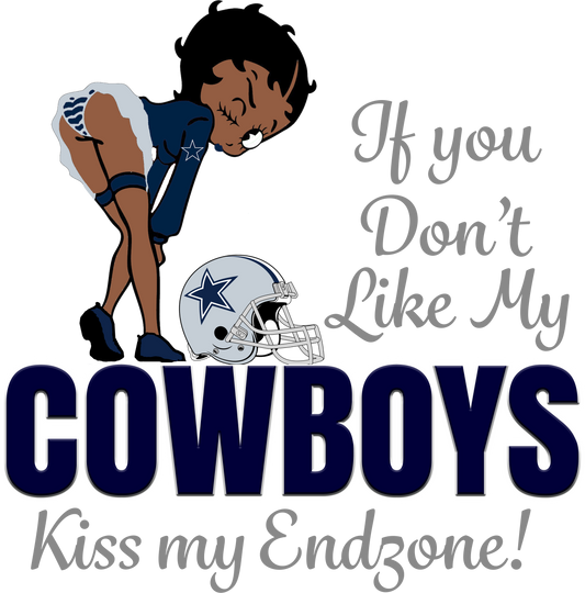 Kiss My Endzone Full-Color Sublimation Transfer DTF Print