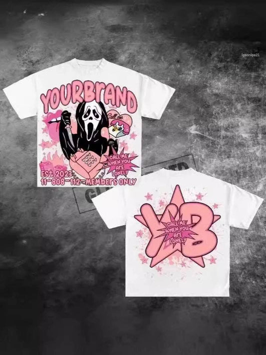 Vintage Y2K Graphic Cotton T-Shirt for Men