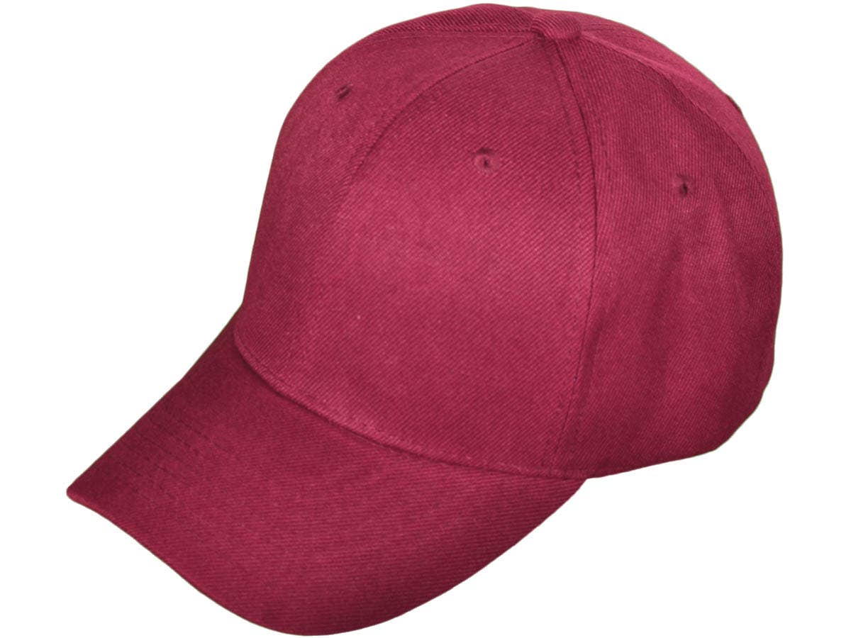 Blank Baseball Hats - BK Caps Structured 6 Panel Mid Profile