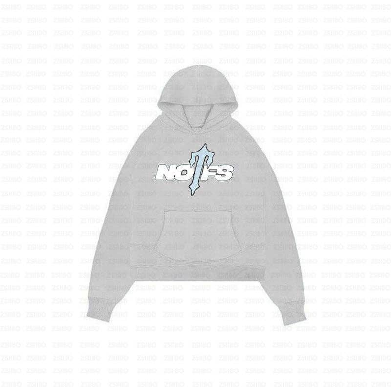 Retro Print Hooded Sweatshirt Set Casual Unisex Jogger Pants