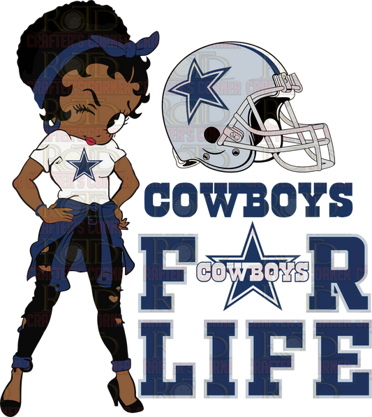 Dallas Cowboys for Life DTF Print