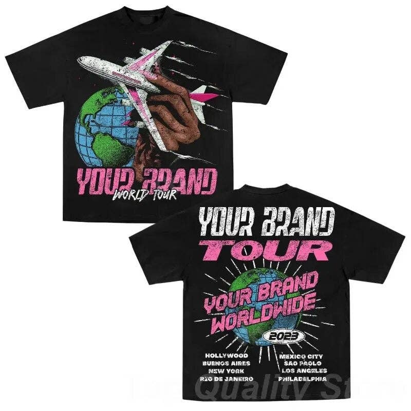 Vintage Y2K Graphic Cotton T-Shirt for Men
