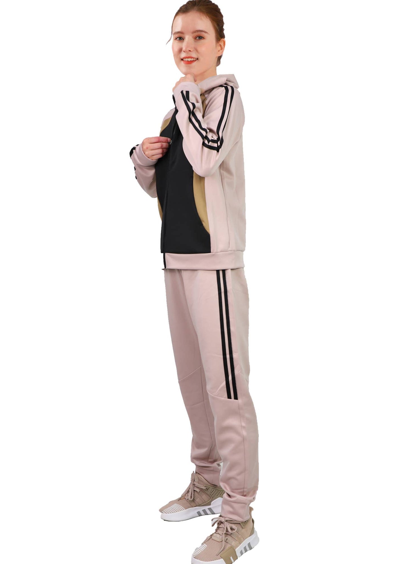 LeeHanTon Ladies Colorblock Active Lounge Sweatshirt & Sweat