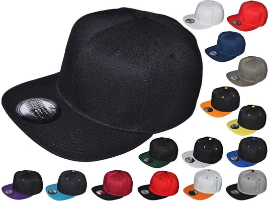 Blank Snapback Hats - Flat Bill Plain Vintage Snapbacks