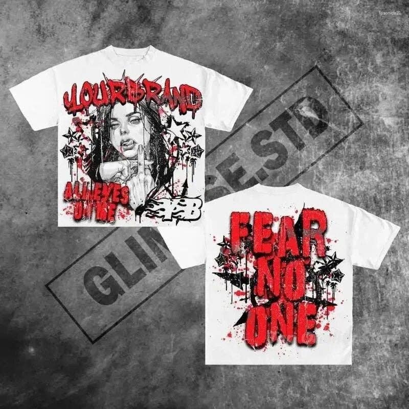 Vintage Y2K Graphic Cotton T-Shirt for Men