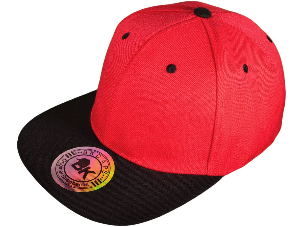 Blank Snapback Hats - BK Caps Flat Bill Plain Vintage