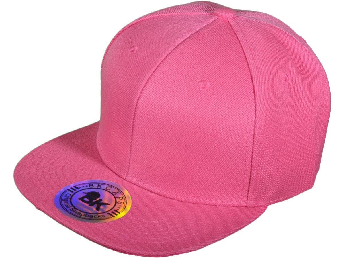 Blank Snapback Hats - BK Caps Flat Bill Plain Vintage