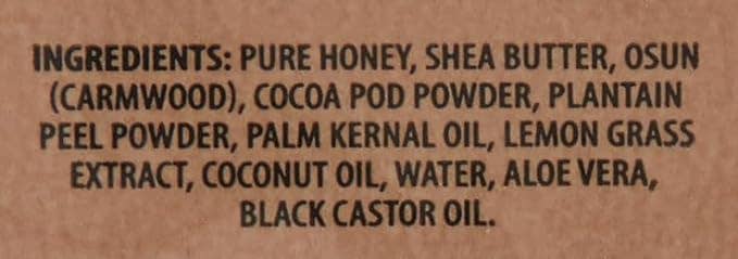 African Black Soap Bar, Black Castor Oil - 5 oz