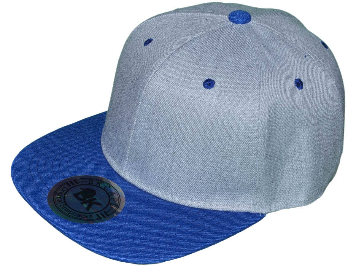Blank Snapback Hats - BK Caps Flat Bill Plain Vintage