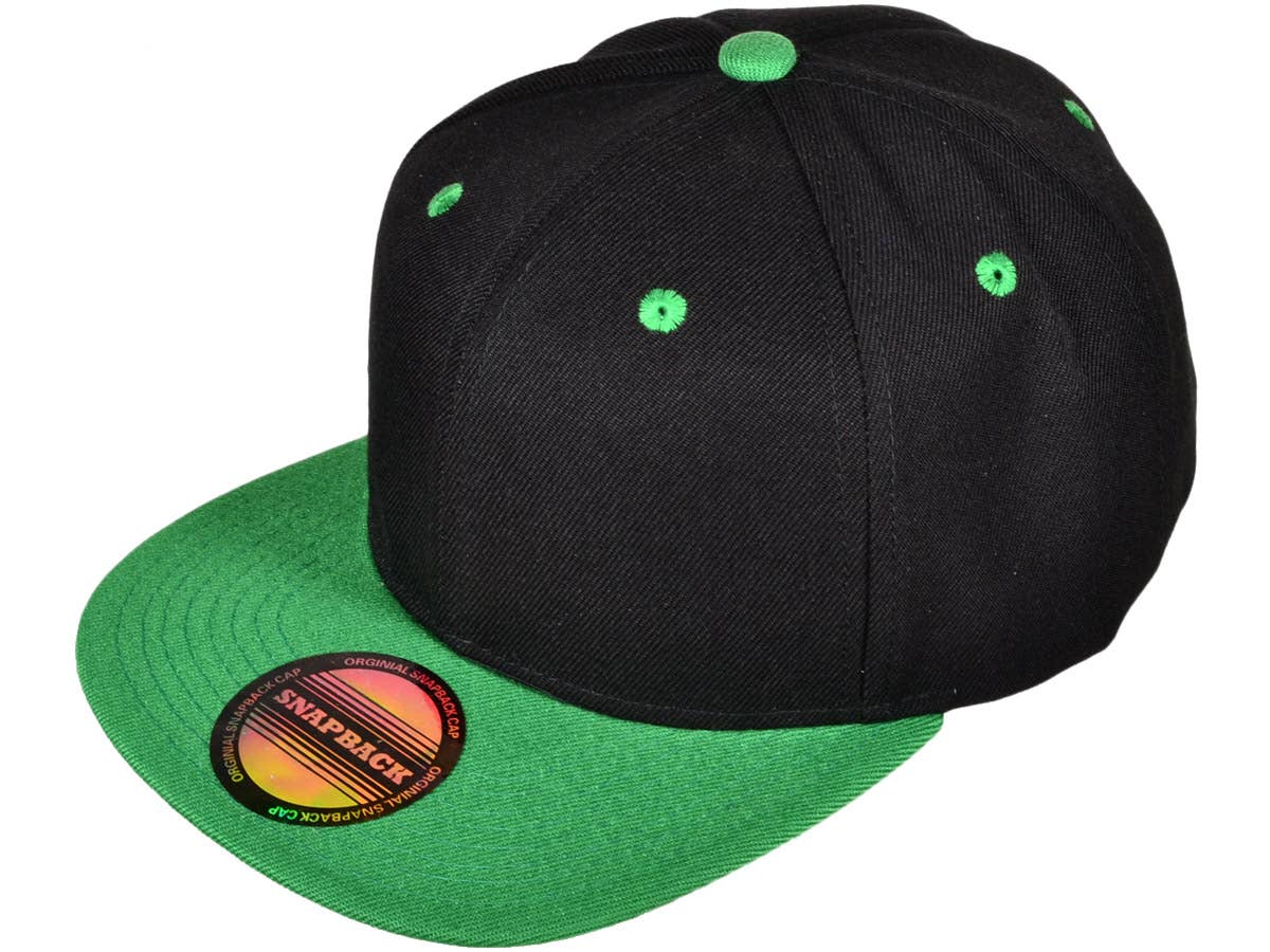 Blank Snapback Hats - Flat Bill Plain Vintage Snapbacks