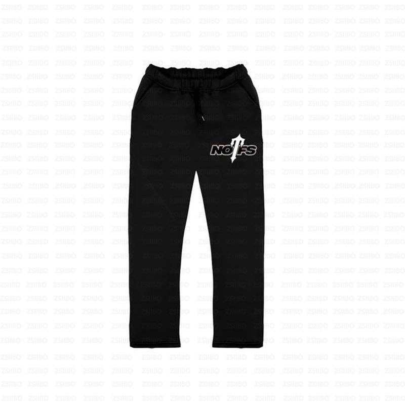 Retro Print Hooded Sweatshirt Set Casual Unisex Jogger Pants