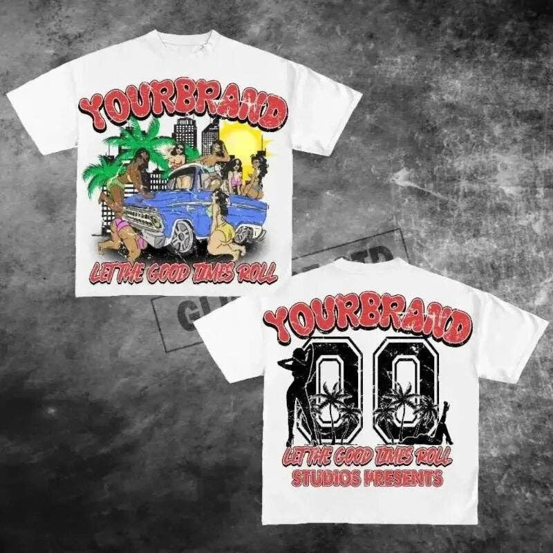 Vintage Y2K Graphic Cotton T-Shirt for Men